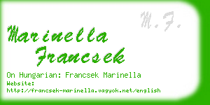 marinella francsek business card